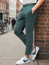 Celio* Men Green Solid Oversize Cotton Trousers