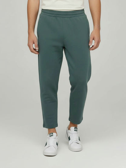 Celio* Men Green Solid Oversize Cotton Trousers