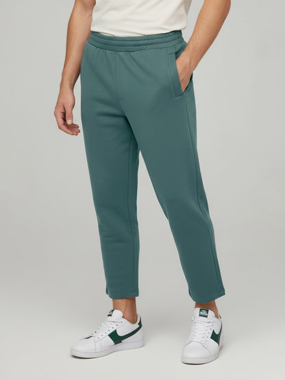 Celio* Men Green Solid Oversize Cotton Trousers
