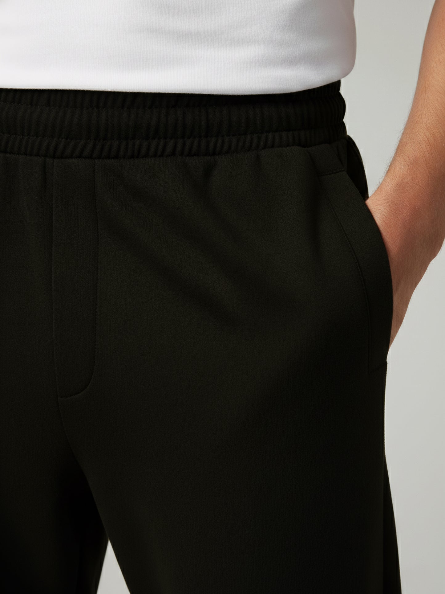 Celio* Men Black Solid Oversize Cotton Trousers