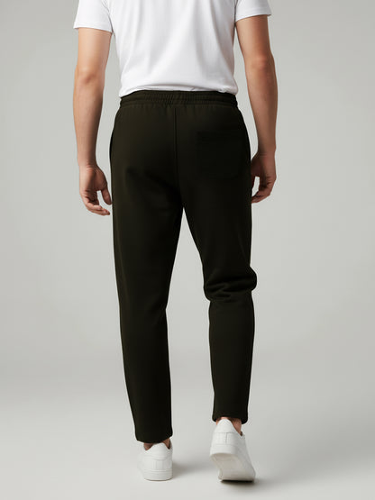 Celio* Men Black Solid Oversize Cotton Trousers