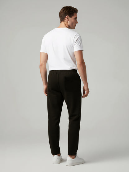 Celio* Men Black Solid Oversize Cotton Trousers