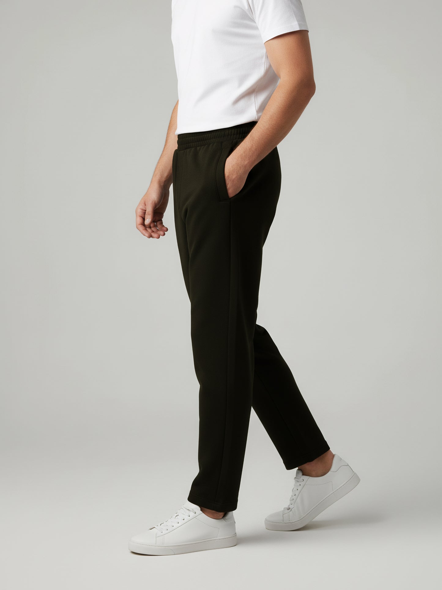 Celio* Men Black Solid Oversize Cotton Trousers