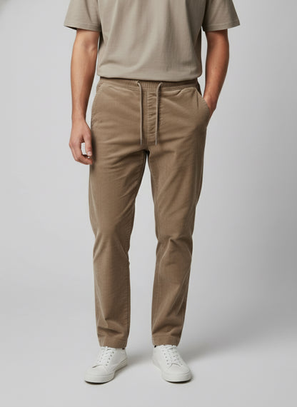 Celio* Men Brown Solid Loose Fit Cotton Trousers
