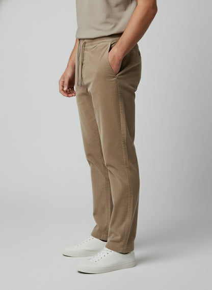 Celio* Men Brown Solid Loose Fit Cotton Trousers