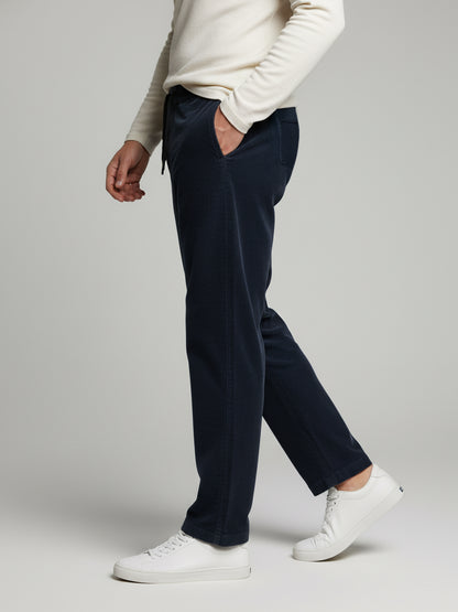 Celio* Men Blue Solid Loose Fit Cotton Trousers