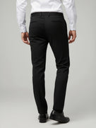 Celio* Polyester Black Men Solid Regular Fit Trousers