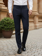 Celio* Regular Fit Grey Solid Polyester Men Trousers