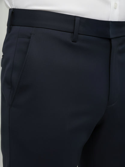 Celio* Men Grey Solid Regular Fit Polyester Trousers