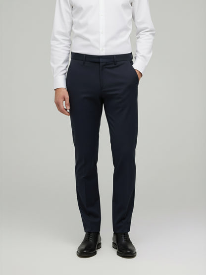 Celio* Men Grey Solid Regular Fit Polyester Trousers