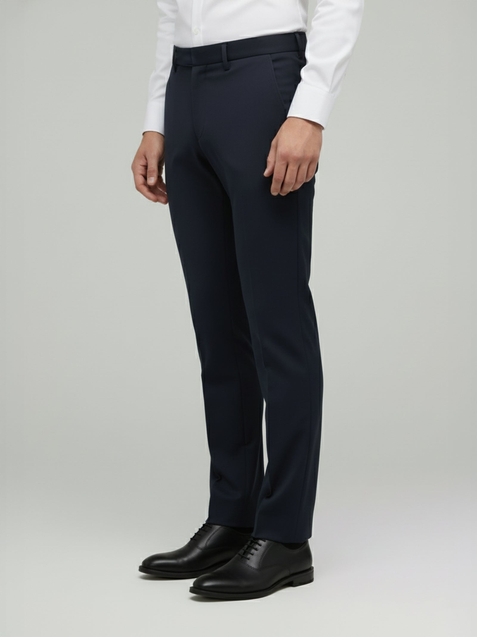 Celio* Regular Fit Grey Solid Polyester Men Trousers