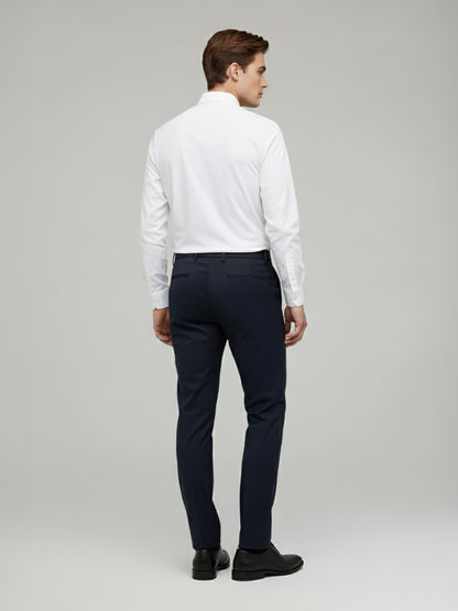 Celio* Men Grey Solid Regular Fit Polyester Trousers