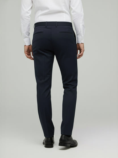 Celio* Men Grey Solid Regular Fit Polyester Trousers