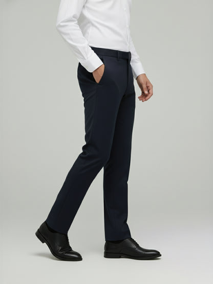 Celio* Men Grey Solid Regular Fit Polyester Trousers