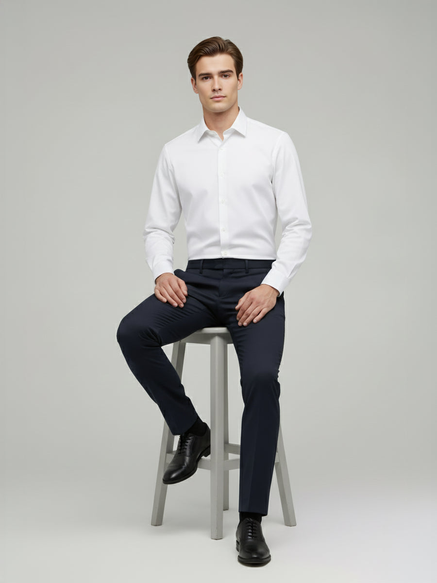 Celio* Regular Fit Grey Solid Polyester Men Trousers