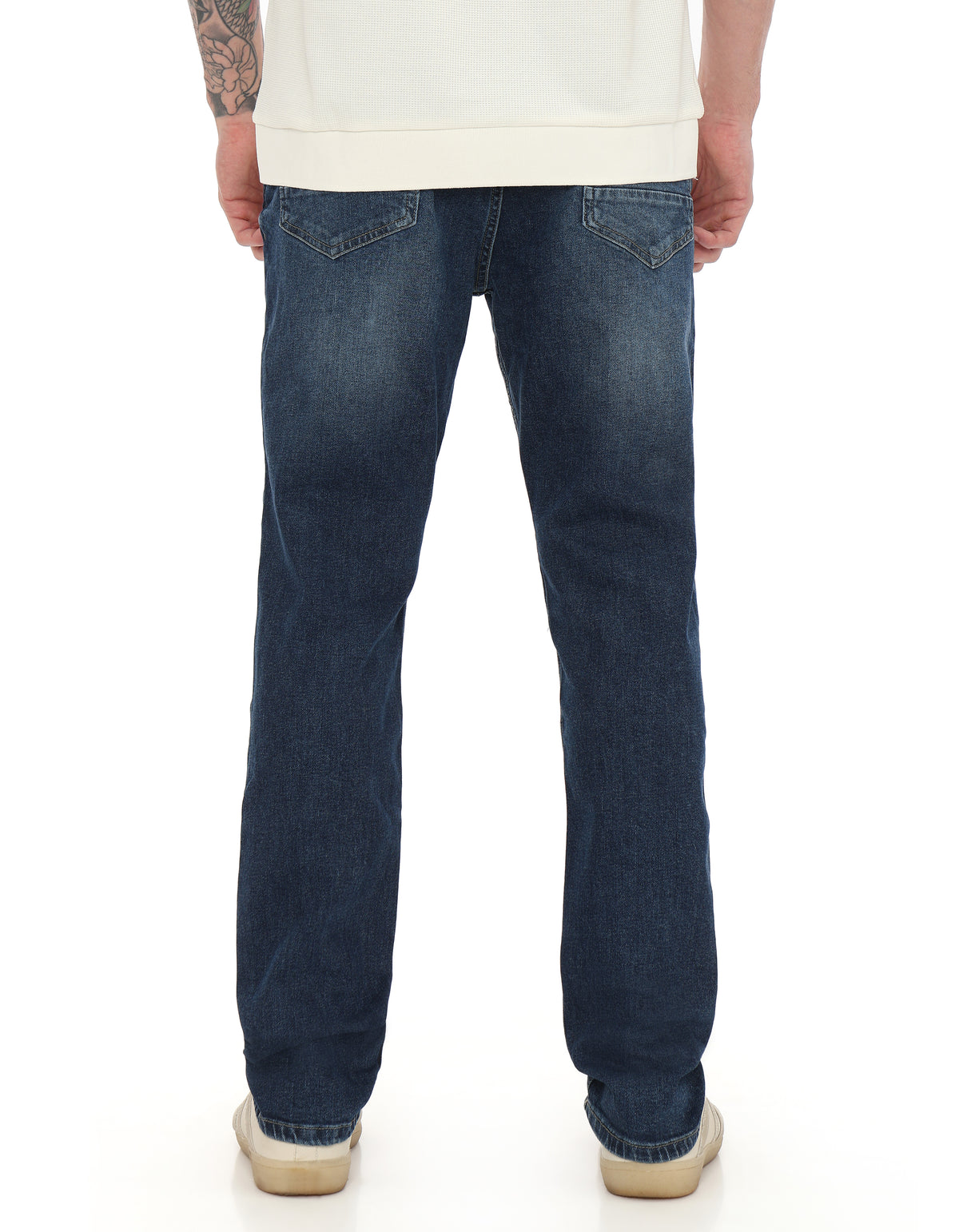 Slim Fit 100% Cotton Twill Jeans - Blue