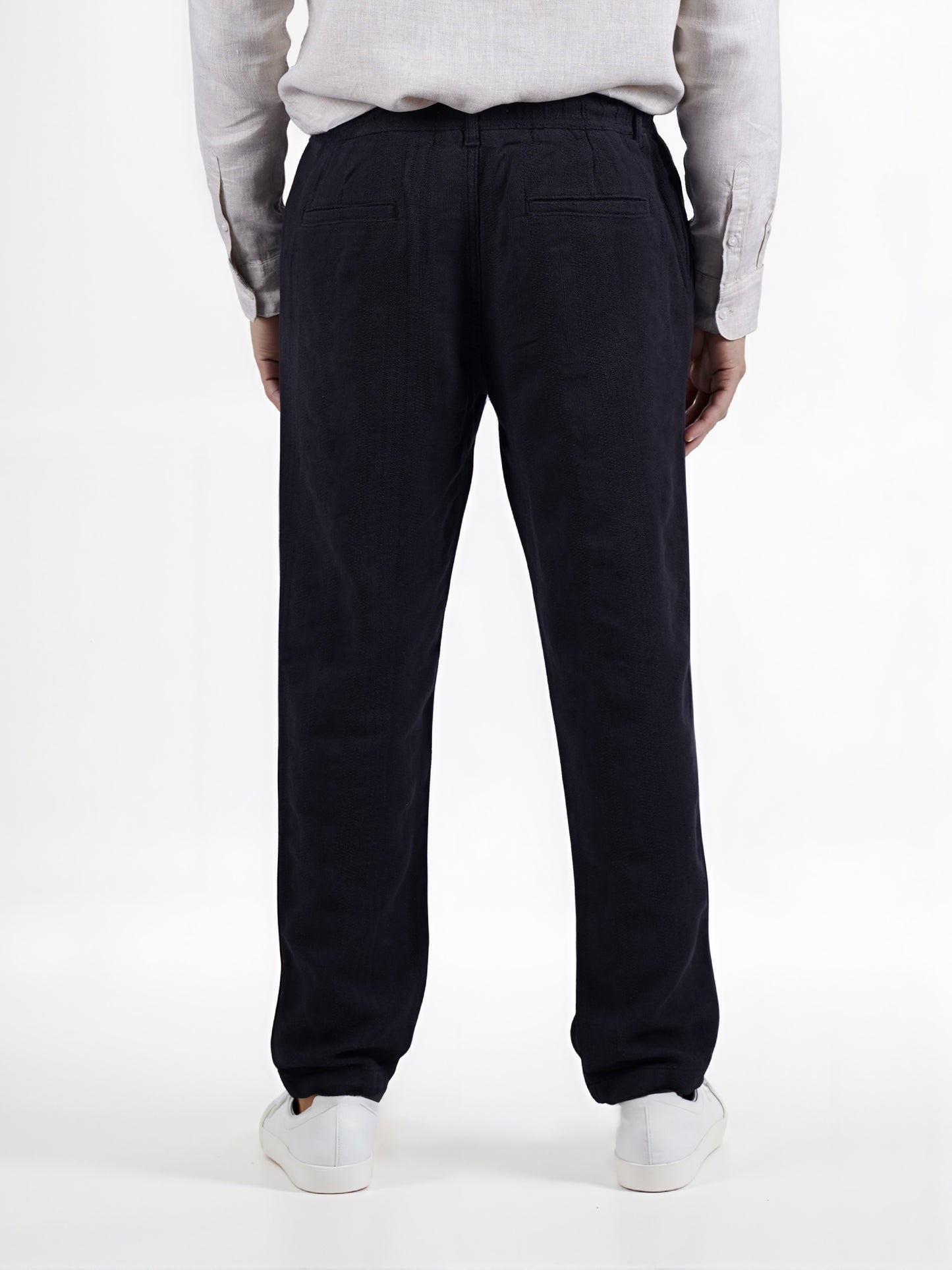 Celio* Men Black Solid Relaxed Fit Casual Trouser