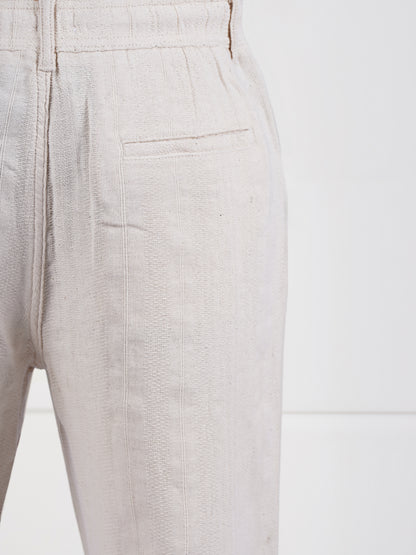 Celio* Men Beige Solid Relaxed Fit Casual Trouser