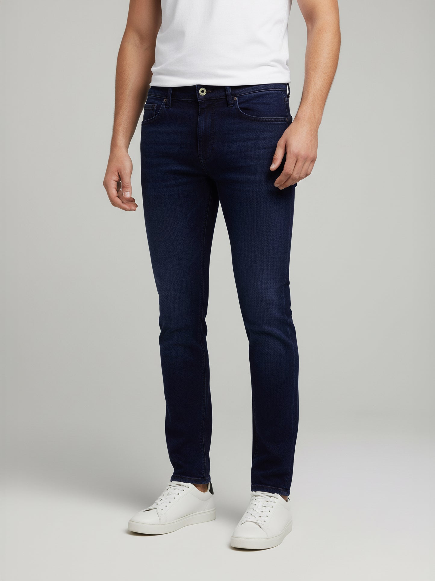 Celio* Men Blue Solid Slim Fit Cotton Jeans