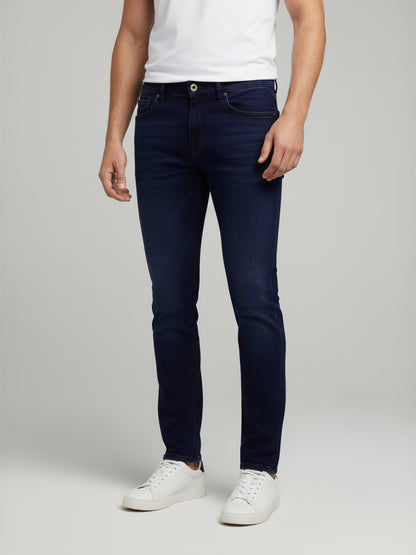 Celio* Men Blue Solid Slim Fit Cotton Jeans