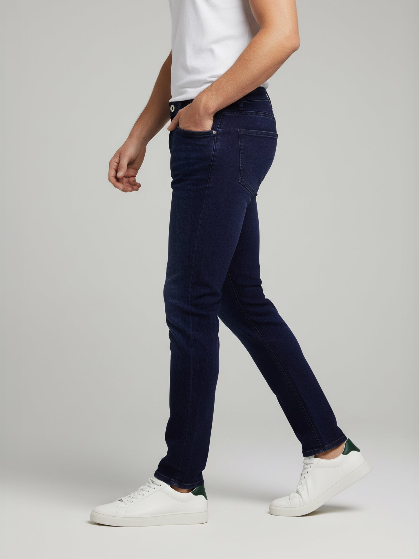 Celio* Men Blue Solid Slim Fit Cotton Jeans