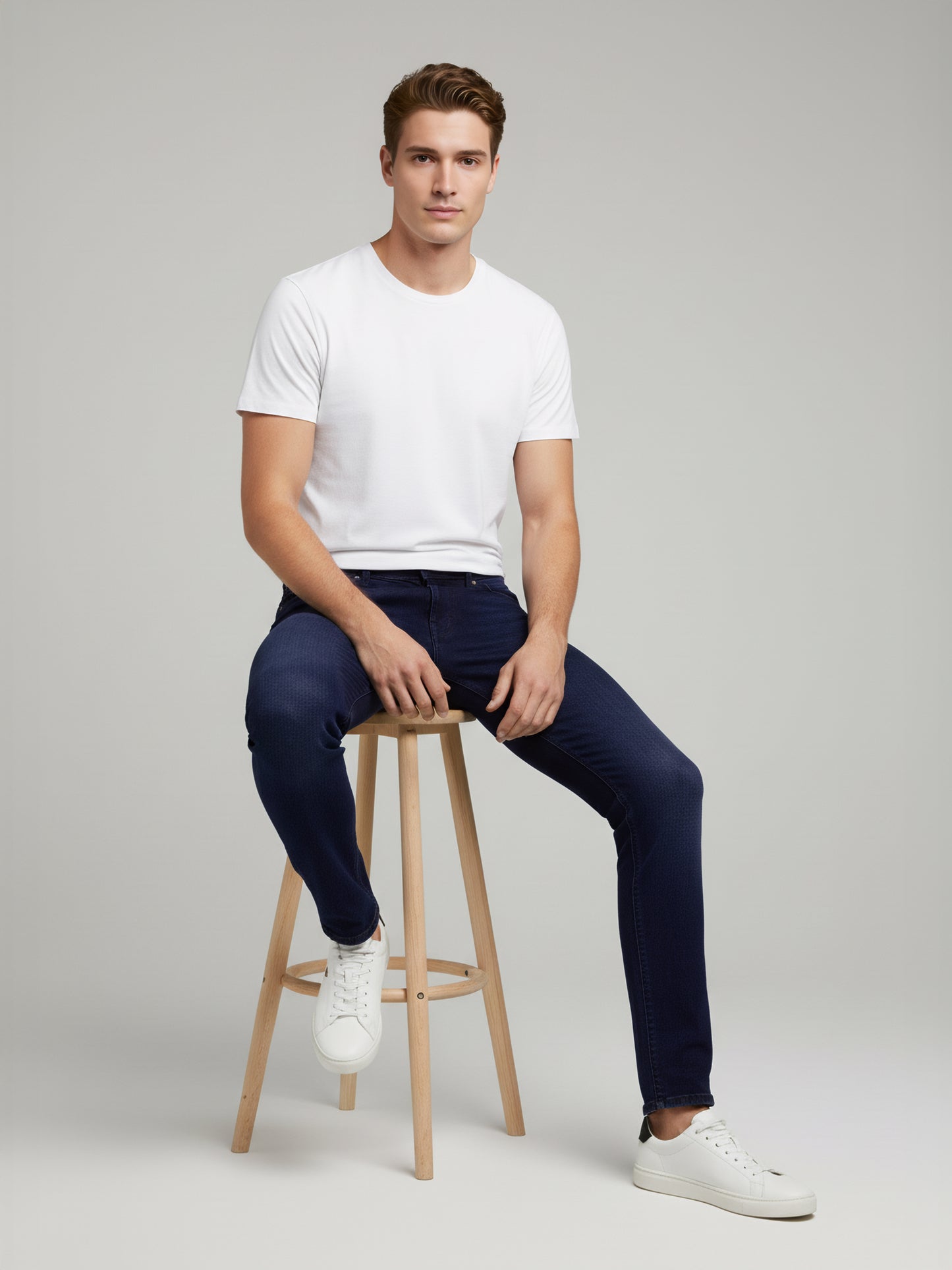 Celio* Men Blue Solid Slim Fit Cotton Jeans