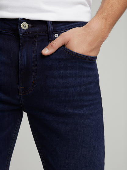 Celio* Men Blue Solid Slim Fit Cotton Jeans