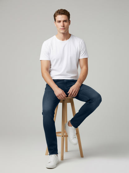 Celio* Men Blue Solid Slim Fit Cotton Jeans