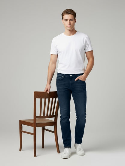 Celio* Men Blue Solid Slim Fit Cotton Jeans