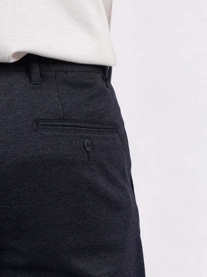 Celio* Men Black Solid Straight Fit Viscose Trousers