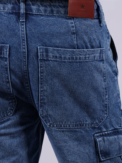 Celio* Men Blue Solid Loose Fit Cotton Jeans