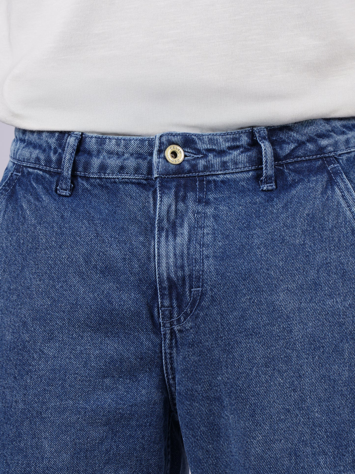 Celio* Men Blue Solid Loose Fit Cotton Jeans