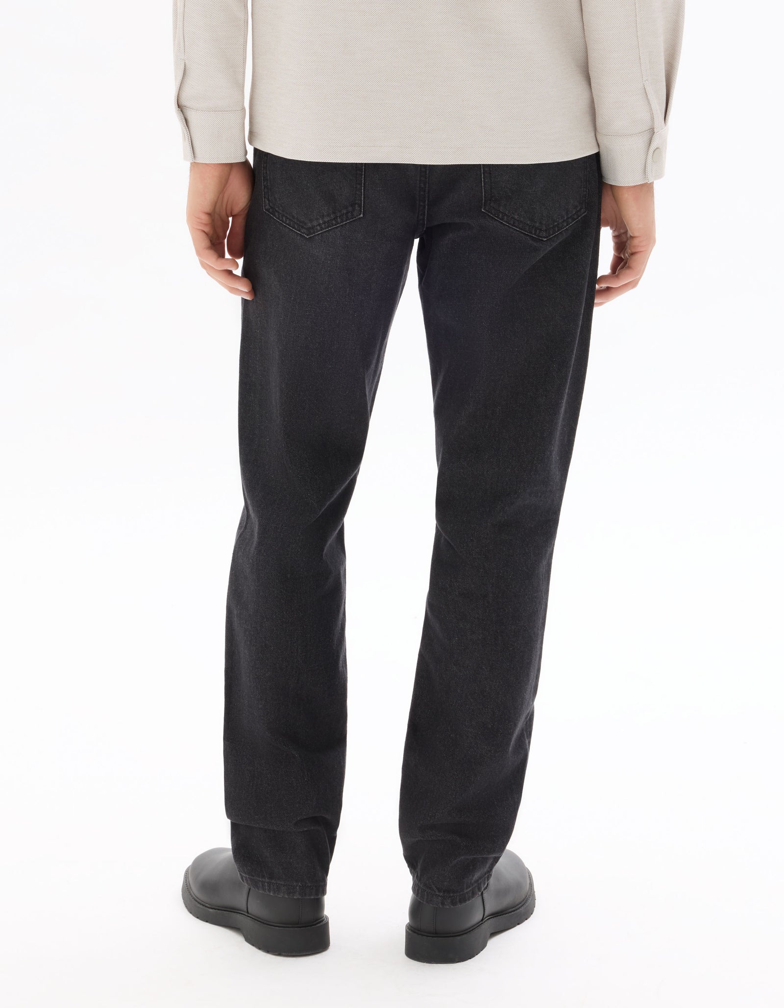 Celio* Men Solid Loose Fit-100% Cotton Jean-Black