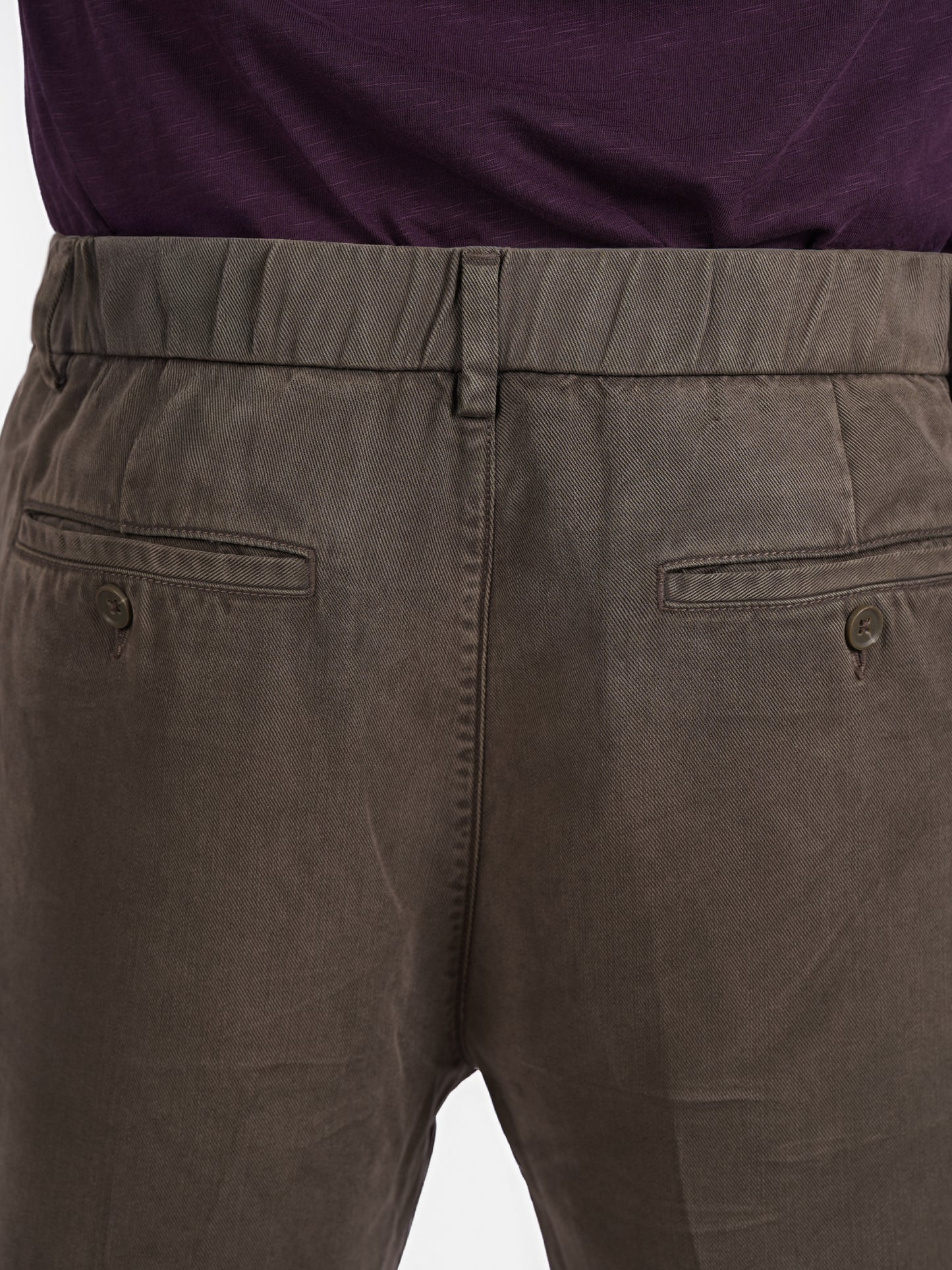 Celio* Men Olive Straight Fit Viscose Rayon Tencel Trouser