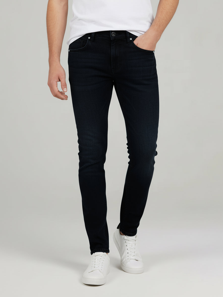 Celio* Solid Slim Fit Cotton Men Black Jeans
