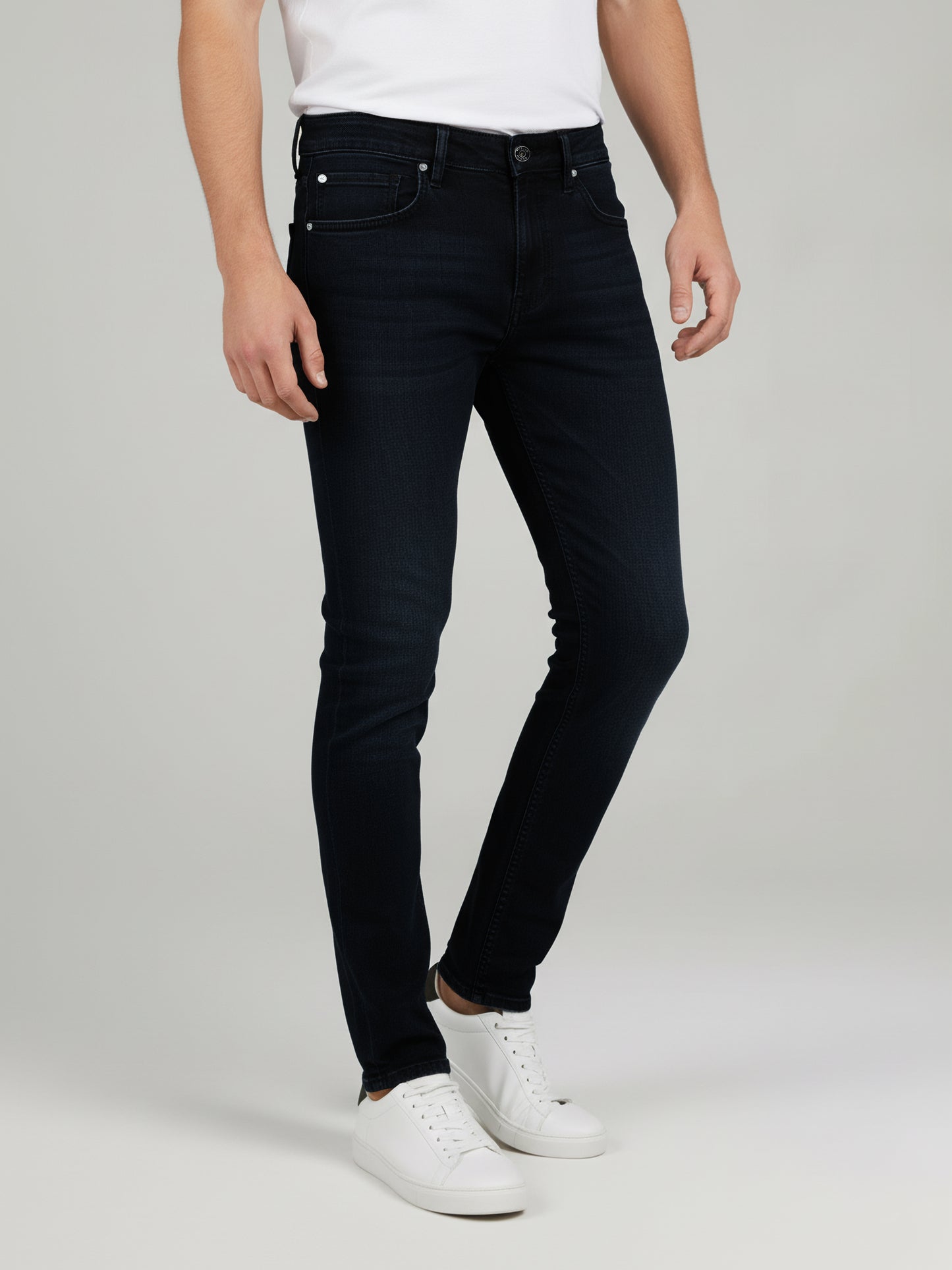 Celio* Men Black Solid Slim Fit Cotton Jeans
