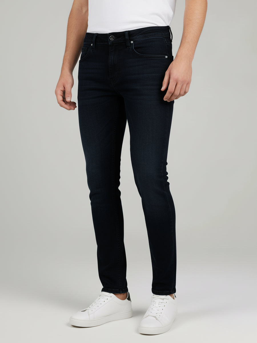 Celio* Solid Slim Fit Cotton Men Black Jeans