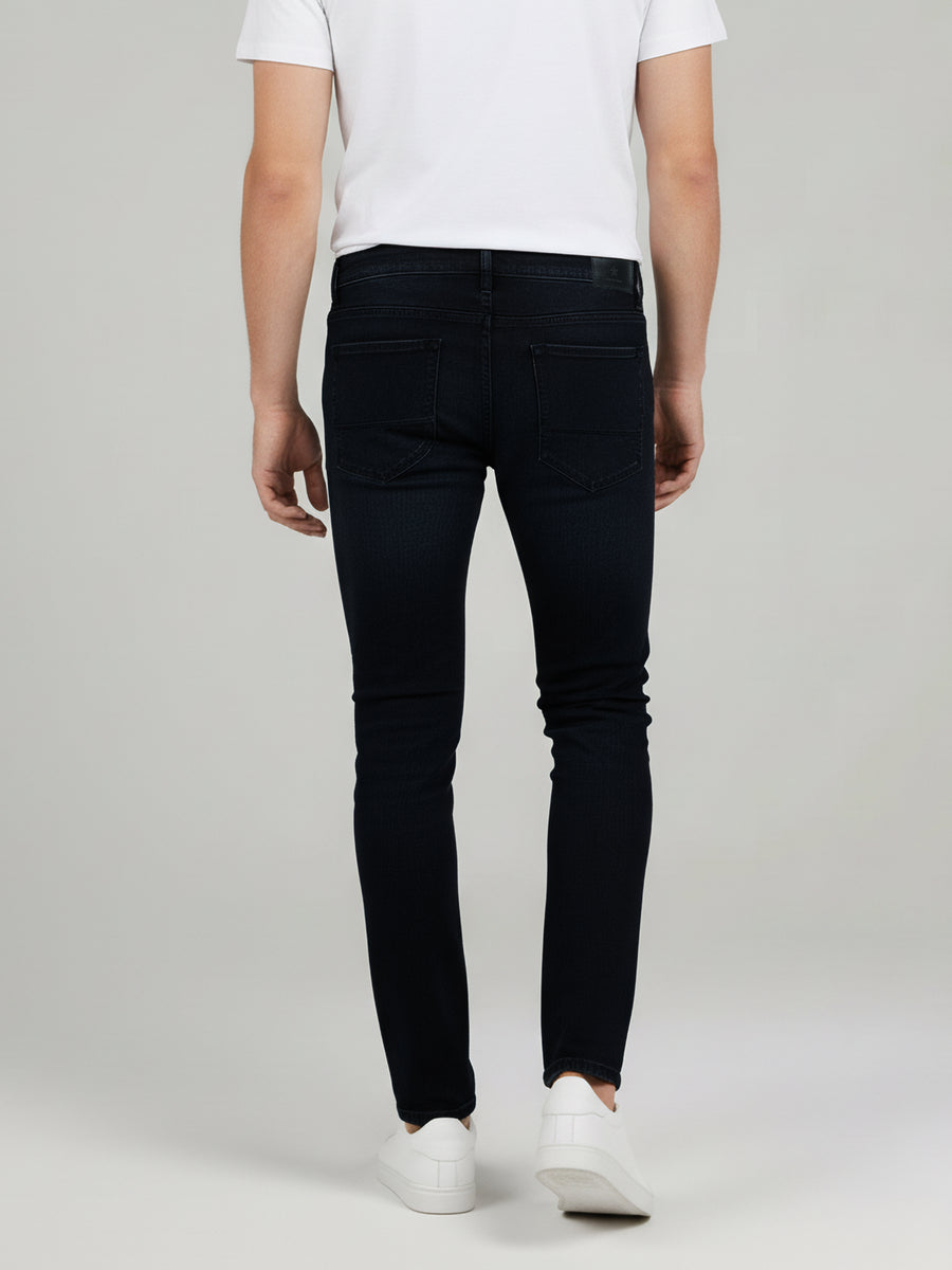 Celio* Solid Slim Fit Cotton Men Black Jeans