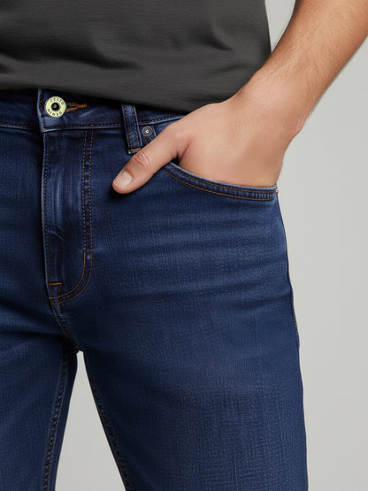 Celio* Men Blue Solid Slim Fit Cotton Jeans
