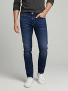Celio* Men Slim Fit Blue Solid Cotton Jeans