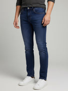 Celio* Men Slim Fit Blue Solid Cotton Jeans