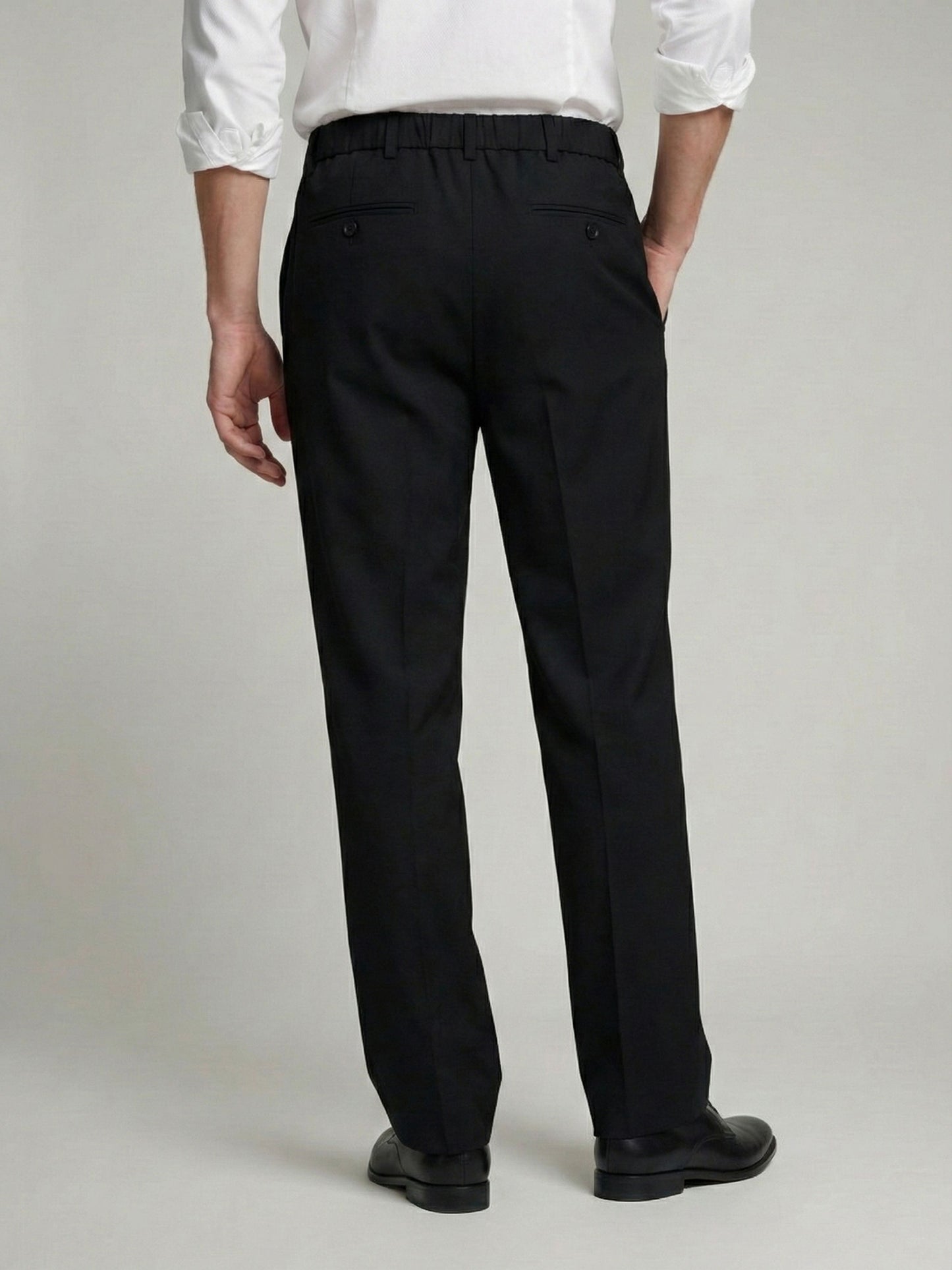 Celio* Men Black Solid Baggy Fit Polyester Trousers