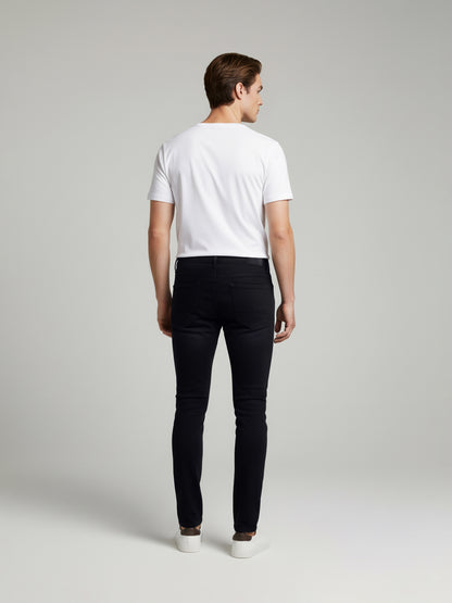 Celio* Men  Black Solid Slim Fit Cotton Jeans