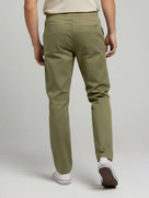 Celio* Men Olive Slim Fit Polyester Trousers