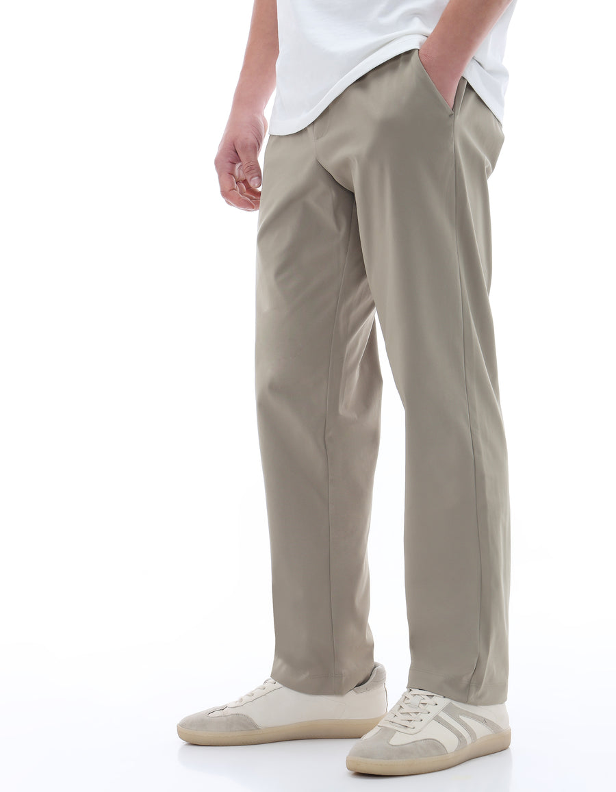 Celio* Men Olive Slim Fit Polyester Trousers