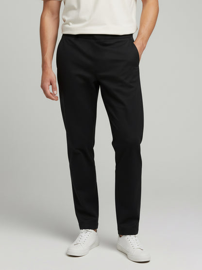 Celio* Men Black Solid Slim Fit Polyester Trousers