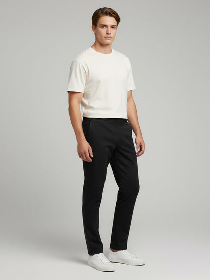 Celio* Men Black Solid Slim Fit Polyester Trousers