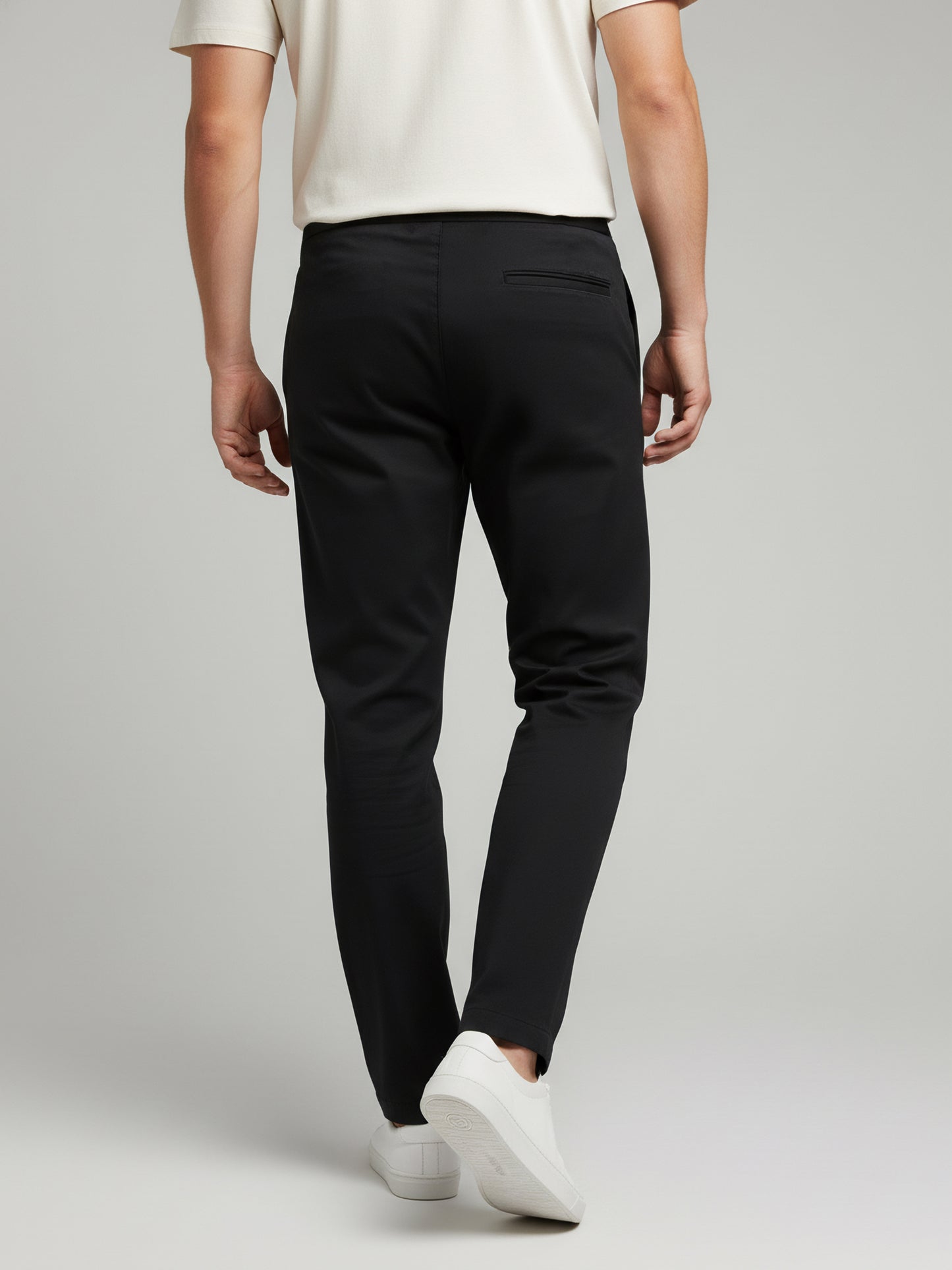 Celio* Men Black Solid Slim Fit Polyester Trousers