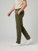 Celio* Polyester Slim Fit Men Olive Solid Trousers