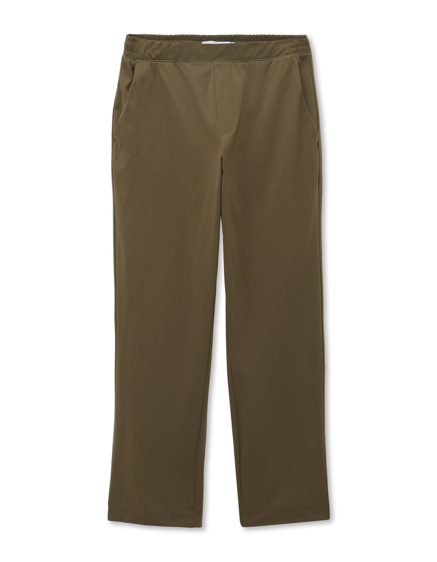 Celio* Polyester Slim Fit Men Olive Solid Trousers